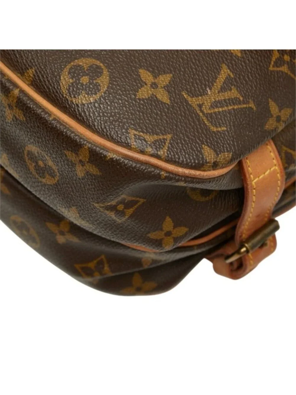 Louis Vuitton Monogram Saumur 30 Crossbody Shoulder Bag Brown Leather